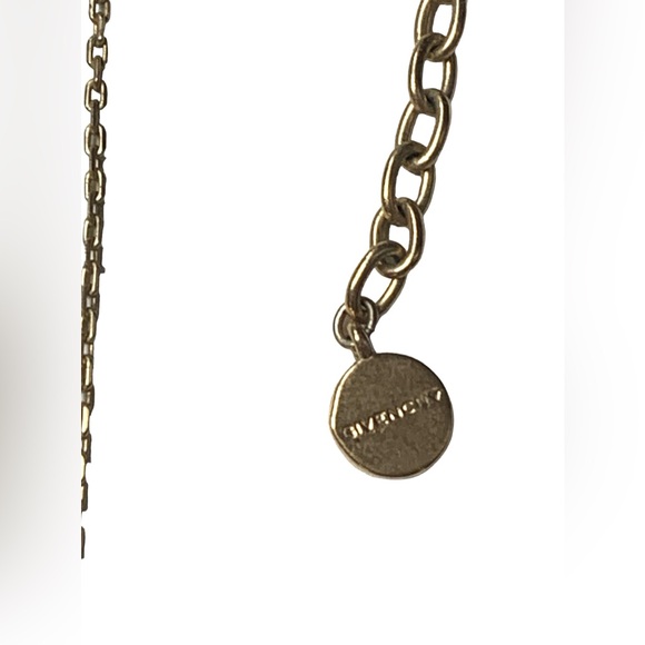 GIVENCHY Designer Gold Plated Cubic Zirconia Crystal Woman’s Necklace Luxury - Picture 5 of 12
